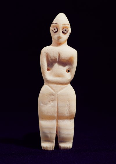 Statuette einer Frau, frühes 4. Jahrtausend v. Chr. (Alabaster) von Mesopotamian